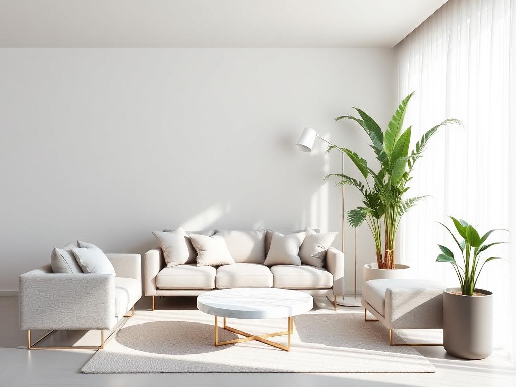 Salon meublé lumineux d'un bien Fabasso Immobilier
